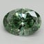 2.00 Ct. Fancy Vivid Green Oval Lab Grown Diamond