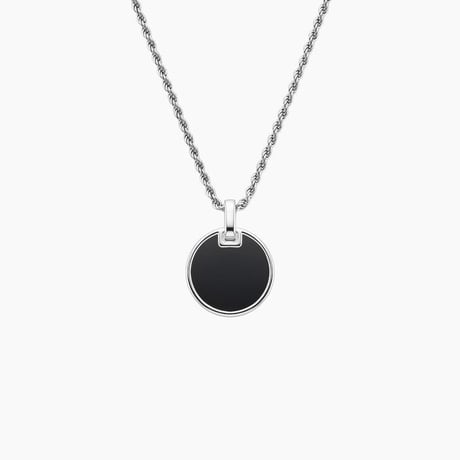 Black Onyx Rope Chain Pendant