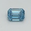 1.01 Ct. Fancy Vivid Blue Emerald Lab Grown Diamond