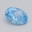 0.41 Ct. Fancy Vivid  Blue Oval Lab Grown Diamond