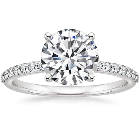 18K White Gold Petite Shared Prong Bridal Set (1/2 ct. tw.)