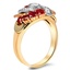 The Karika Ring, smalltop view on a hand