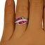 The Kura Ring, smallzoomed in top view on a hand