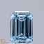0.81 Ct. Fancy Intense  Blue Emerald Lab Grown Diamond