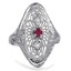 Edwardian Ruby Cocktail Ring