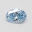 0.51 Ct. Fancy Vivid Blue Oval Lab Grown Diamond