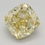 2.21 Ct. Fancy Intense Yellow Cushion Lab Grown Diamond