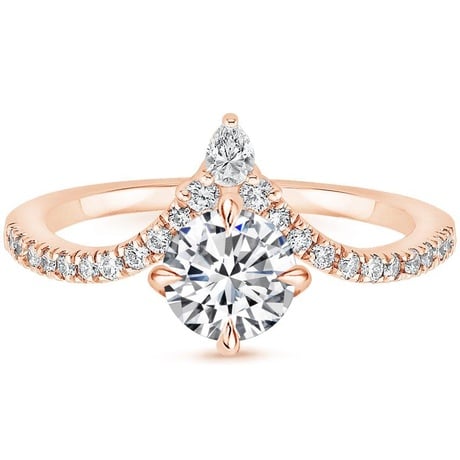 14K Rose Gold Nouveau Diamond Bridal Set