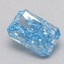 1.01 Ct. Fancy Vivid  Blue Radiant Lab Grown Diamond