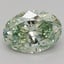 3.09 Ct. Fancy Vivid Green Oval Lab Grown Diamond
