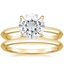 18KY Moissanite Hazel Bridal Set, smalltop view