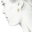 The Karim Earrings, smalltop view on a hand
