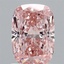 1.63 Ct. Fancy Vivid Pink Cushion Lab Grown Diamond
