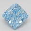 5.09 Ct. Fancy Vivid Blue Cushion Lab Grown Diamond