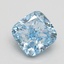 2.41 Ct. Fancy Vivid Blue Cushion Lab Grown Diamond