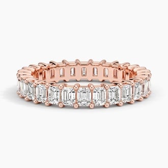 Emerald Eternity Diamond Ring (2 ct. tw.) in 14K Rose Gold