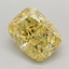 1.46 Ct. Fancy Vivid Yellow Cushion Lab Grown Diamond