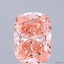 2.09 Ct. Fancy Vivid  Pink Cushion Lab Grown Diamond