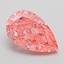3.10 Ct. Fancy Vivid  Pink Pear Lab Grown Diamond
