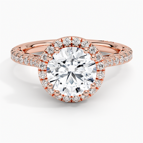 18K Rose Gold Tacori Petite Crescent Bloom Diamond Ring