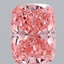 3.02 Ct. Fancy Vivid Pink Cushion Lab Grown Diamond