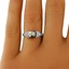 The Everly Ring, smalltop view on a hand