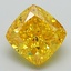 2.51 Ct. Fancy Vivid Yellow Cushion Lab Grown Diamond