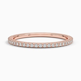 Whisper Three-Quarter Coverage Diamond Ring (1/5 ct. tw.) in 14K Rose Gold