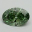 1.04 Ct. Fancy Vivid Green Oval Lab Grown Diamond
