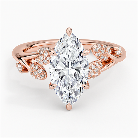 14K Rose Gold Canopy Diamond Ring