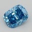 1.58 Ct. Fancy Vivid  Blue Cushion Lab Grown Diamond