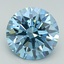 4.07 Ct. Fancy Vivid  Blue Round Lab Grown Diamond