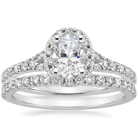 18K White Gold Joy Diamond Ring (1/3 ct. tw.) with Bliss Diamond Ring (1/5 ct. tw.)