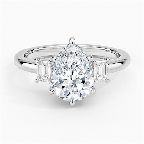 Platinum Petite Rhiannon Three Stone Diamond Ring (1/4 ct. tw.)