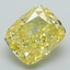 5.01 Ct. Fancy Vivid Yellow Cushion Lab Grown Diamond