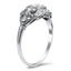 The Luanna Ring, smalltop view on a hand