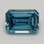1.11 Ct. Fancy Vivid Blue Emerald Lab Grown Diamond