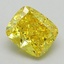 2.03 Ct. Fancy Vivid Yellow Cushion Lab Grown Diamond