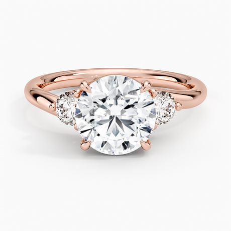 14K Rose Gold Atelier Three Stone Diamond Ring (1/3 ct. tw.)