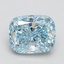 2.04 Ct. Fancy Vivid Blue Cushion Lab Grown Diamond