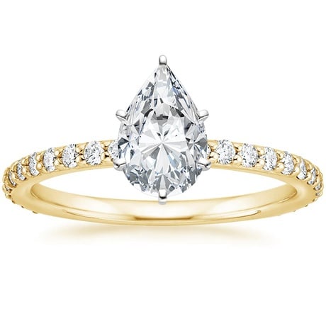 18K Yellow Gold Luxe Petite Shared Prong Diamond Bridal Set (3/4 ct. tw.)