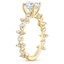 18K Yellow Gold Reflection Diamond Ring, smallside view