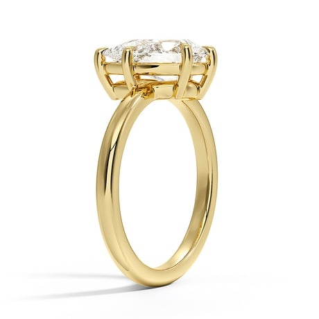 Angled Solitaire Diamond Ring