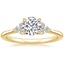 18K Yellow Gold Melody Diamond Ring, smalltop view