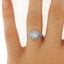 The Deborah Ring, smalltop view on a hand