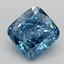 5.07 Ct. Fancy Vivid Blue Cushion Lab Grown Diamond