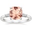 18K White Gold Tapered Baguette Three Stone Diamond Ring, smalltop view