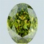 2.06 Ct. Fancy Vivid Green Oval Lab Grown Diamond