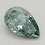 0.91 Ct. Fancy Vivid  Green Pear Lab Grown Diamond