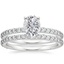 18KW Moissanite Luxe Petite Shared Prong Diamond Bridal Set (3/4 ct. tw.), smalltop view